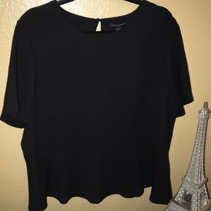 Banana Republic black peplum style blouse